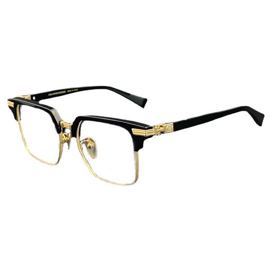 
Niche retro half-frame glasses frame men's trendy square frame widened large face slimming board fashionable to match myopia and blue light protection