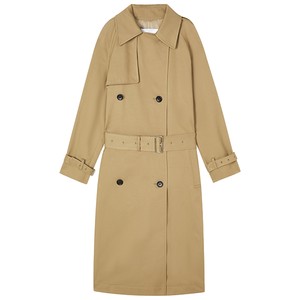 
LANCY/Langzi Autumn 2025 New Temperature Lace-up Double Breasted Cotton Trench Coat Mid-length Coat Jacket Women
