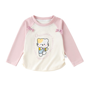 
Baby spring clothing boys spring outing bottoming shirt type a baby long-sleeved t-shirt pure cotton girls pullover top spring and autumn