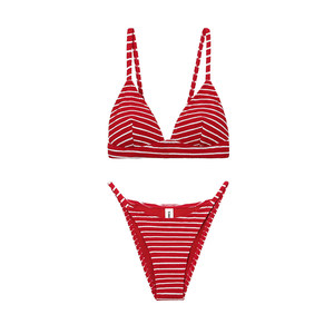 
[Same style as Zhang Li] Limone split swimsuit hot spring island bikini red beach vacation swimsuit