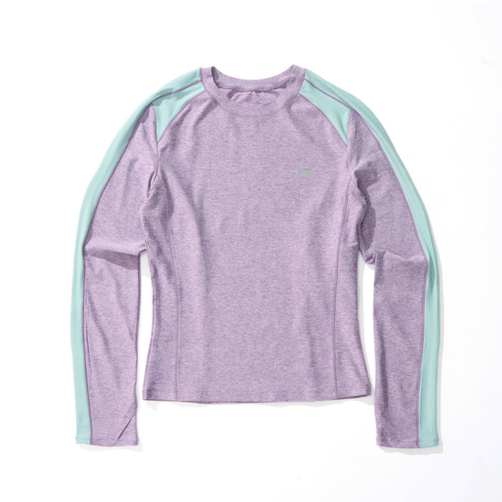 NOTHOMME outdoor moisture absorption quick drying clothes bottoming shirt slim color matching training sports long-sleeved T-shirt for women
