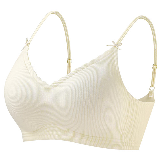 
Seamless underwear for women to push up small breasts without wire rings to shrink secondary breasts and prevent sagging pure desire girl thin spaghetti strap bra