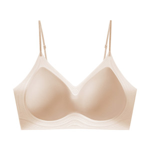 Underwear for women with small breasts, push-up and big breasts, showing small nakedness, petal edge, comfortable, thin, glossy, wire-free, soft support bra