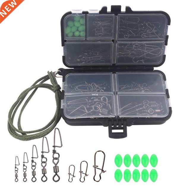 Fishing Accessories Tackle Kit With Fishing Hooks Swivel Snap Sinker Weight Fish