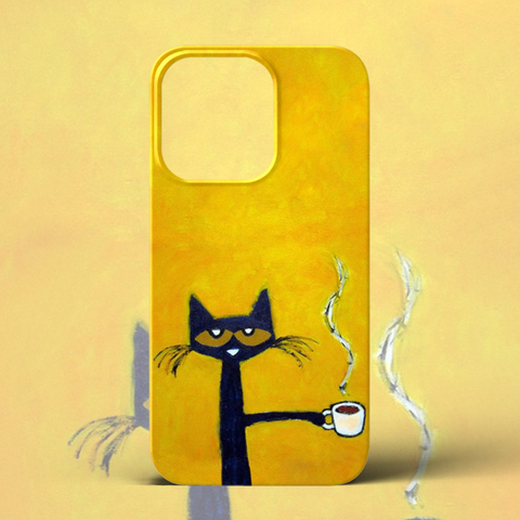 Funny Illustrated Black Cat – Illustration Pro/Plus/Max/Air – 17, 16, 15, 14, 13 iPhone Case