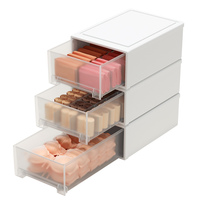 Underwear Storage Box - Drawer Type Organizer For Bra, Socks, And Panties With Three-in-One Compartment