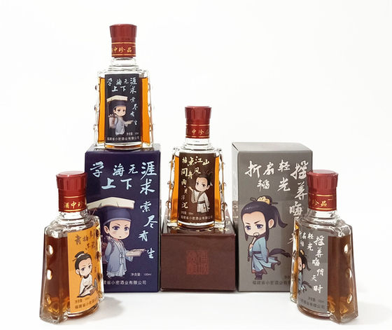 浦城小蜜包酒纯粮食酿造卡通包大人100ml*4瓶浦城小密包酒黄酒