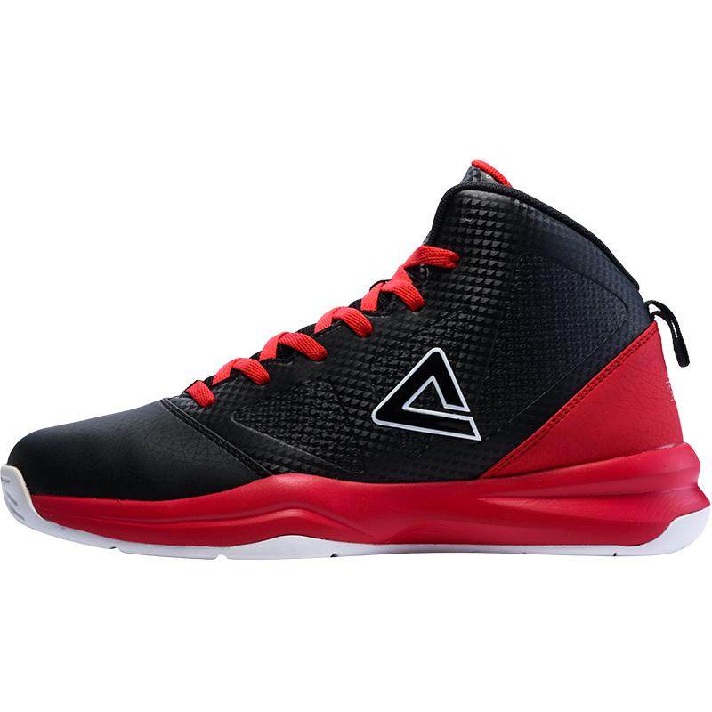 Peak Da061201 Men's High-Top Basketball Shoes Black Leather