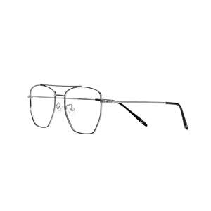 Chen Weiting's pure titanium myopia double beam glasses framework men's and women's ultra -light double beams with degree retro anti -blue light
