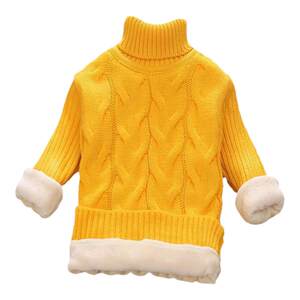 
Children's turtleneck sweater 2025 autumn and winter new style boys and girls thickened warm knitted bottoming shirt baby versatile