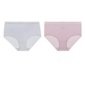 [2-piece pack] Aimei underwear for women, one-piece soft hip-pack pure cotton crotch thin high-waist boxer pants
