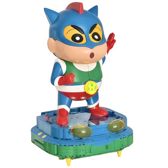 
Sam Brick District Crayon Shin-chan dynamic Superman building block ornaments toy assembly model luminous holiday gift