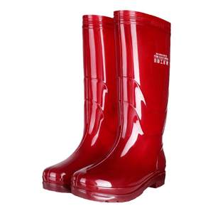 
Quick-drying summer cool high-tube water shoes long tube without inner tea color rain shoes construction site anti-slip cleaning rubber shoes men waterproof