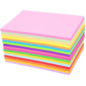 Color printing paper A4 colored paper pink red green lemon yellow blue mixed color package children's kindergarten double-sided handmade colored paper white copy paper inkjet laser printing colored a4 paper 80g