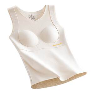 
Thermal underwear for female students, high school students, seamless cashmere silk belt breast pads, women's bra, girl's autumn and winter vest