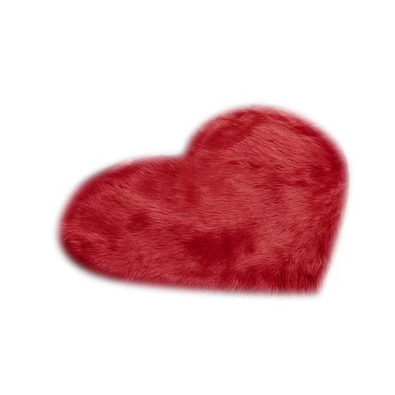 
Cute heart-shaped carpet bedroom hanging basket dresser decoration photo imitation wool mat thick plush machine washable