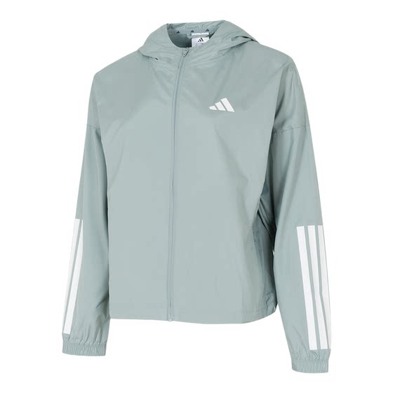 
Adidas jacket women's summer new hooded sportswear thin breathable woven casual jacket KC7654