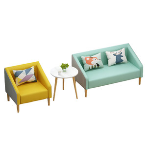 Dessert milk tea shop sofa table, table, chair combination modern minimalist tea room office leisure client to negotiate reception sofa