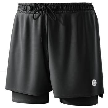 
agliondy swimming trunks men's double-layer anti-embarrassment adult five-point beach pants quick-drying and can be used for vacation