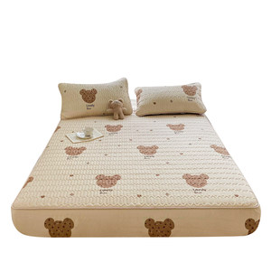 
Full cotton bed cover single piece cotton thickened Simmons protective cover mattress cover 1.8m pure cotton bed cover anti-slip full cover