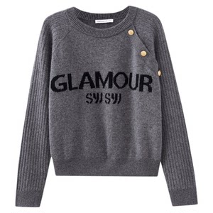 
Shuiyunjian gray wool sweater women's gray pullover sweater loose layered top 2026 autumn and winter new style