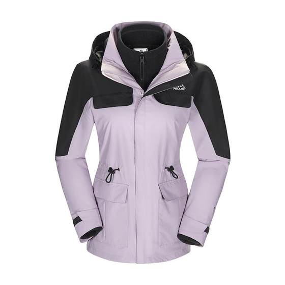 
[Mountain Color] Pelliot Outdoor Three-in-One Jacket Women's Winter Thickened Warm Liner Windproof Mountaineering Jacket
