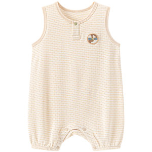 
[Original Color Cotton] Baby Vest One-piece Clothes for Men and Women Summer Baby Sleeveless Pure Cotton Romper Thin
