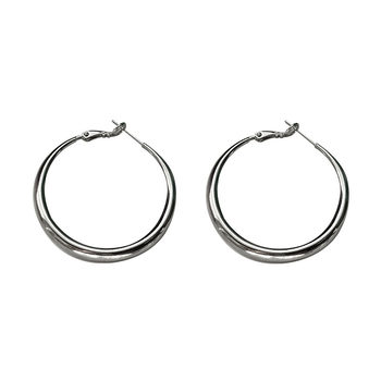 
999 sterling silver needle hoop earrings 2025 new hot style