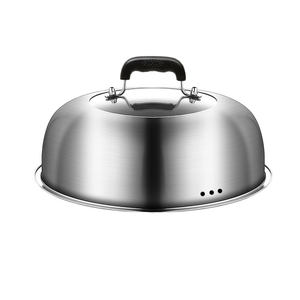 
Steamer pot lid high lid stainless steel lid round household wok wok wok iron pot transparent high pot lid high arch lid