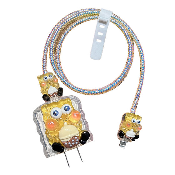 
Applicable to 20W Apple 17air charging cable protective case applicable to 16plus mobile phone charging head protective case iPhone 15 promax data cable 14 mobile phone charger protective case anti-broken