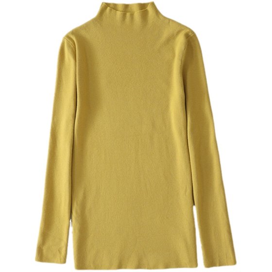 
Autumn and winter slim-fitting and stylish half-turtleneck sweater new 2025 popular women's fashion inner wear tight knitted bottoming shirt for women