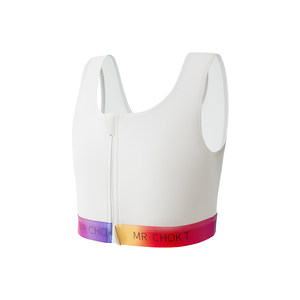 Kuke Er Rainbow Lippy Buckle Trotes Trometer Big chest showing small sports vest super flat summer cos wrapped chest
