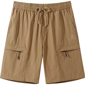 Camel men's work shorts men's summer thin breathable straight-pin water-resistant five-point casual sports shorts