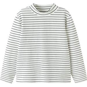 
Balabala children's long-sleeved T-shirt boys and girls half turtleneck top autumn and winter medium and large children's striped bottoming shirt