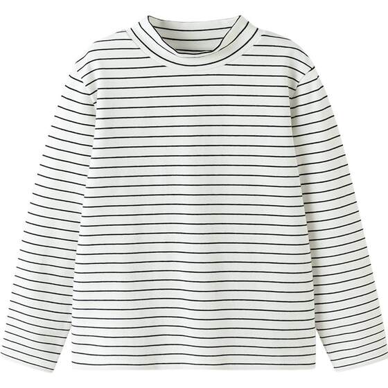 
Balabala children's long-sleeved T-shirt boys and girls half turtleneck top autumn and winter medium and large children's striped bottoming shirt