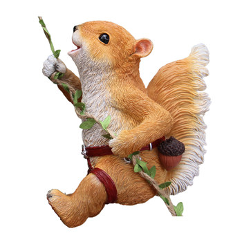 Cute climbing squirrel balcony garden decoration