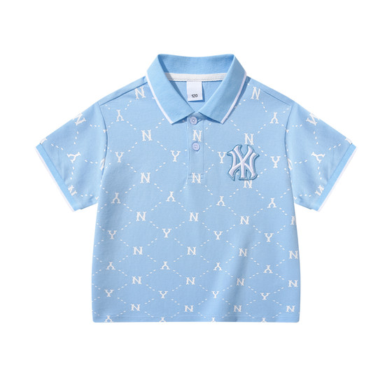 
Outlet discount children's clothing POLO shirt summer children's lapel short-sleeved T-shirt for boys and girls presbyopia full print half-sleeved top
