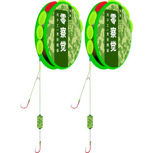 Sleeve Hook Seven -Star Drift Line Composition Main Line Group Running Lead Double Hook Free Drifting Fishing Fish Line Fish Hook Set Full Set
