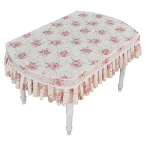
2025 new tablecloth oval dining table cover with beautiful rectangular pastoral floral tea table fabric customization