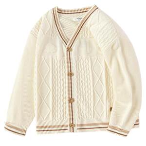 
Balabala children's clothing children's baby sweater boys V-neck knitted 26 new children's baby spring and autumn cardigan