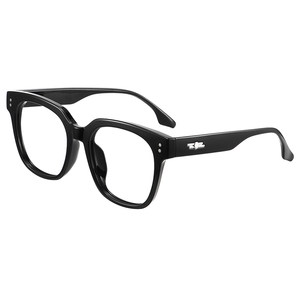 
gm black frame glasses frame men's myopia can be matched with a certain degree square tide anti-blue light eye frame flat light radiation gentle large frame