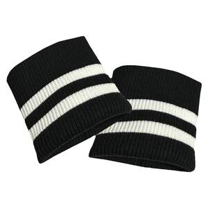 
Down jacket sleeves, winter thick striped ribbed cuffs jacket, extended windproof threaded trouser legs with elastic cuffs