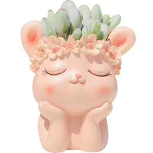 
Succulent flowerpot Internet celebrity cute creative cartoon small animal shape potted plant desktop gift office kindergarten