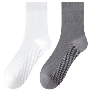 
Socks men's summer mid-calf thin pure cotton deodorant sweat-absorbent breathable mesh men's summer sports cotton men's socks