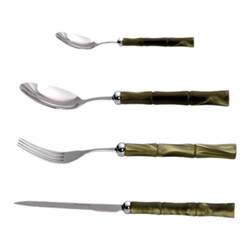 Italian Rivadossi bamboo knife, fork and spoon 304 stainless steel steak knife imported high-end western food tableware set