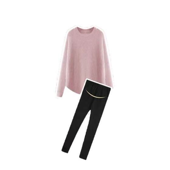 
Jingqi Maternity Autumn Suit New Winter Loose Sweater Pants Premium Maternity Tops Large Size Maternity Autumn Clothing