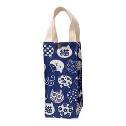 Spring And Summer New Canvas Handbag Small Japanese Style Simple Checkerboard Insulation Cup Cover Water Cup Bag Going Out Small Cloth Bag