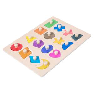 
Montessori preschool teaching aids puzzle Montessori magnetic geometric shape inlay board wooden shape hand-grabbing board toys