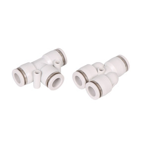 
PE three vent pipe joint PW reducing T Y type 8cm 6 turn 4 white fast pneumatic accessories quick plug high pressure reducer
