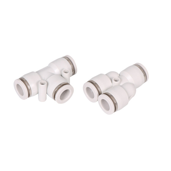 
PE three vent pipe joint PW reducing T Y type 8cm 6 turn 4 white fast pneumatic accessories quick plug high pressure reducer